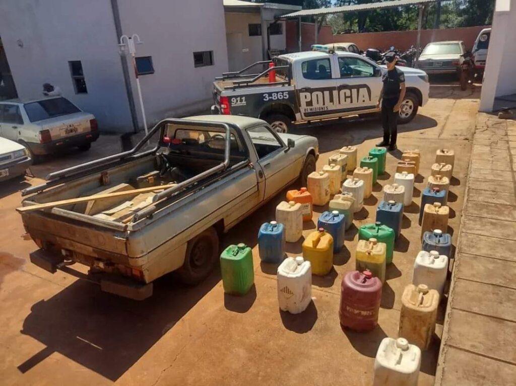 Policía secuestró combustible y cigarrillos que serían destinados al contrabando